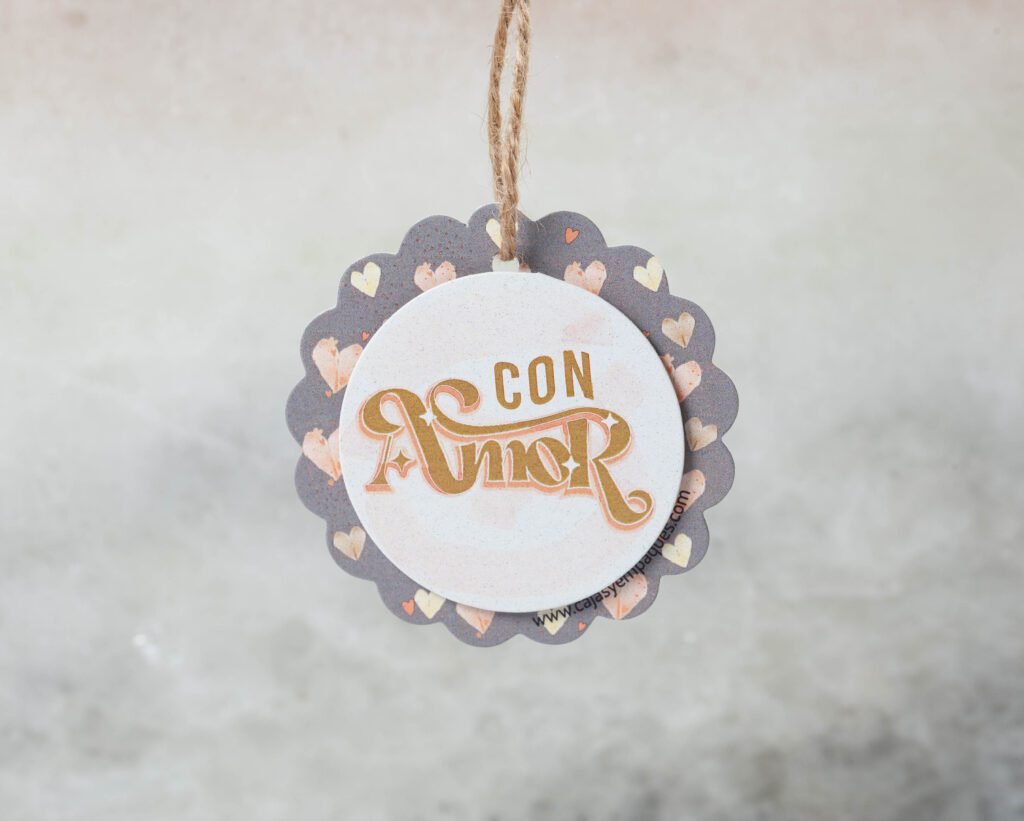 Tarjeta Decorativa Premium Con Moras Y Cinta X Cm Con Amor