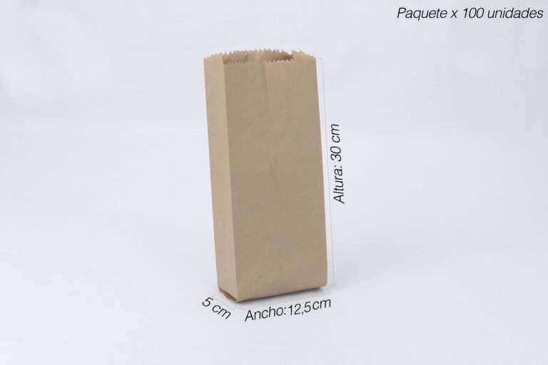 Bolsa de papel kraft nacional 4 libras