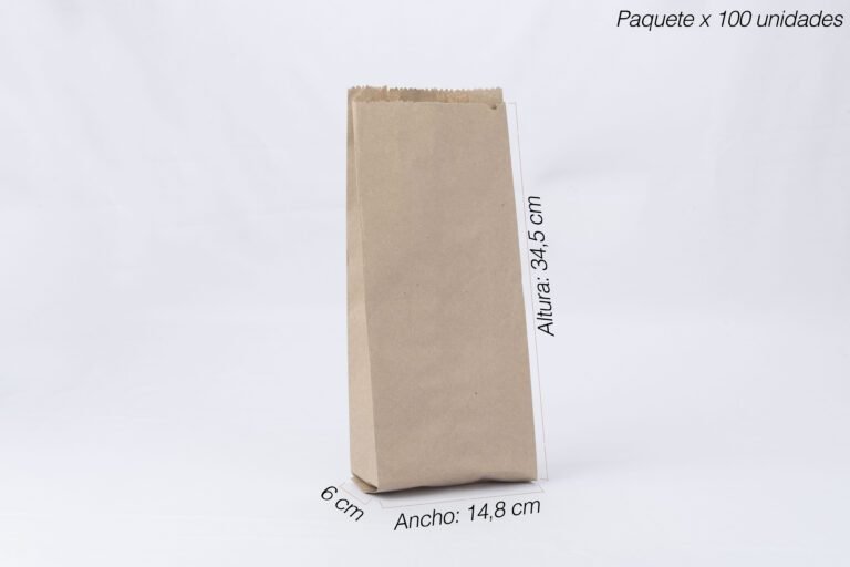 Bolsa de papel kraft nacional 6 libras