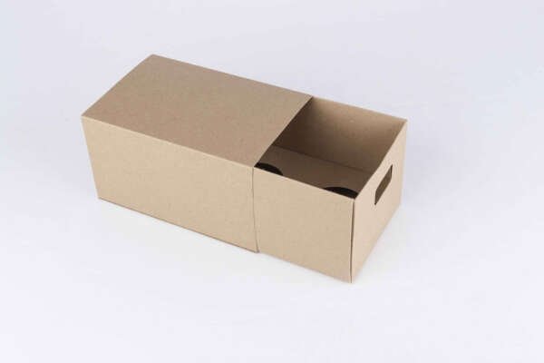 Caja de cartón tipo solapa para muffin x 2 unidad