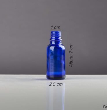 Envase de vidrio ámbar azul 20 ML