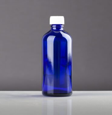 Envase de vidrio ámbar azul 100 ML
