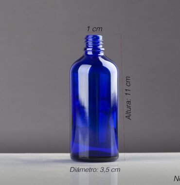 Envase de vidrio ámbar azul 100 ML