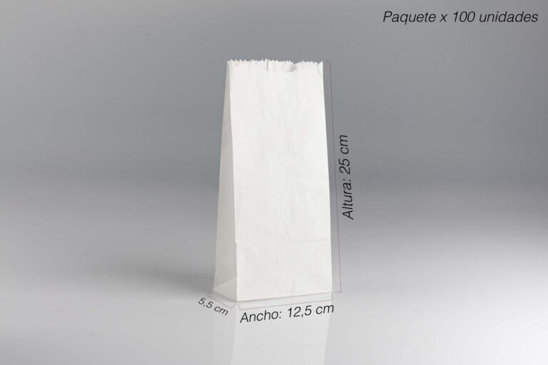 Bolsa de papel nacional antigraso blanca 4 L