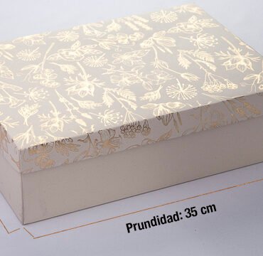 Caja de cartón base y tapa 35X25X10 CM impresa Floral premium