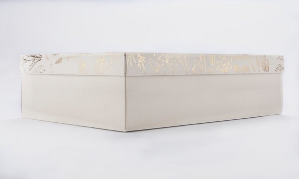 Caja de cartón base y tapa 35X25X10 CM impresa Floral premium