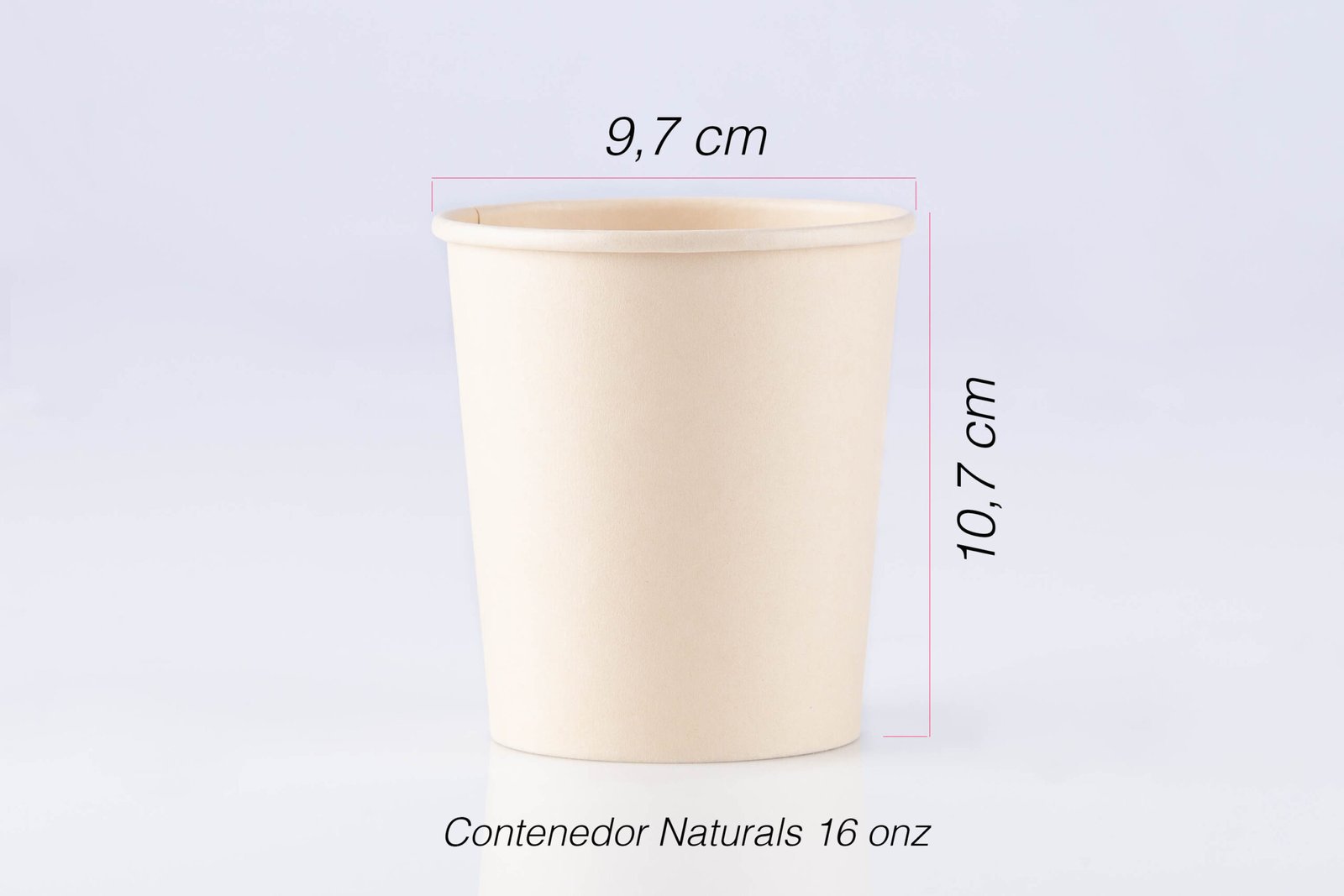 Contenedor naturals 16 oz bamboo