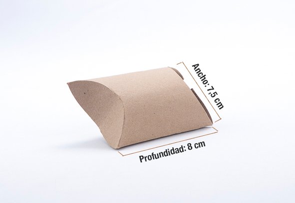 Caja de cartón tipo cojín
