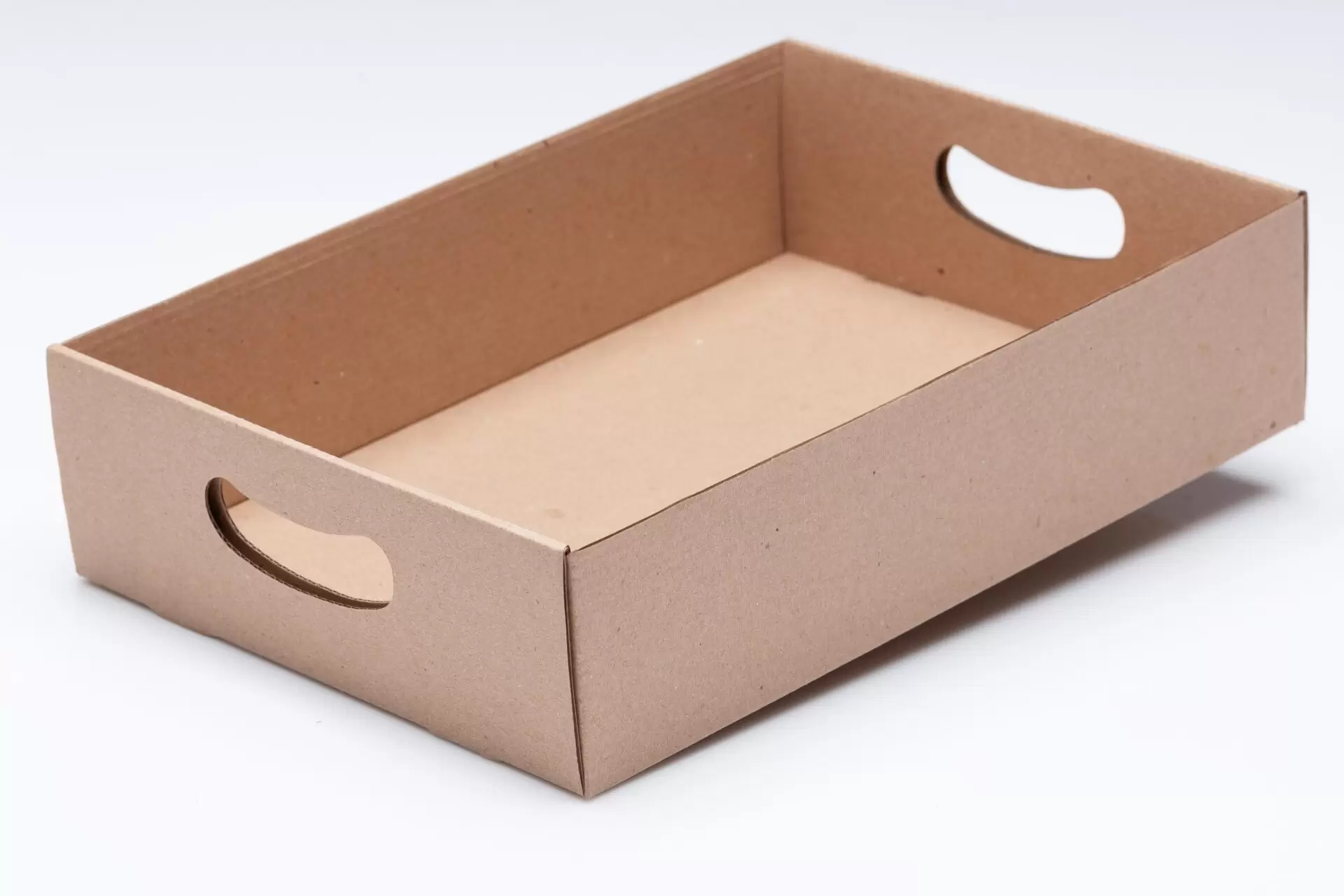 Bandeja rígida en cartón micro corrugado 33X23X9cm