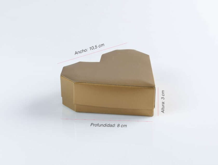 caja de cartón en forma de corazón pequeña (medidas 10x8x3cm) | Los