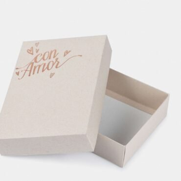 Caja de cartón base y tapa 22,5X15X5,5 cm