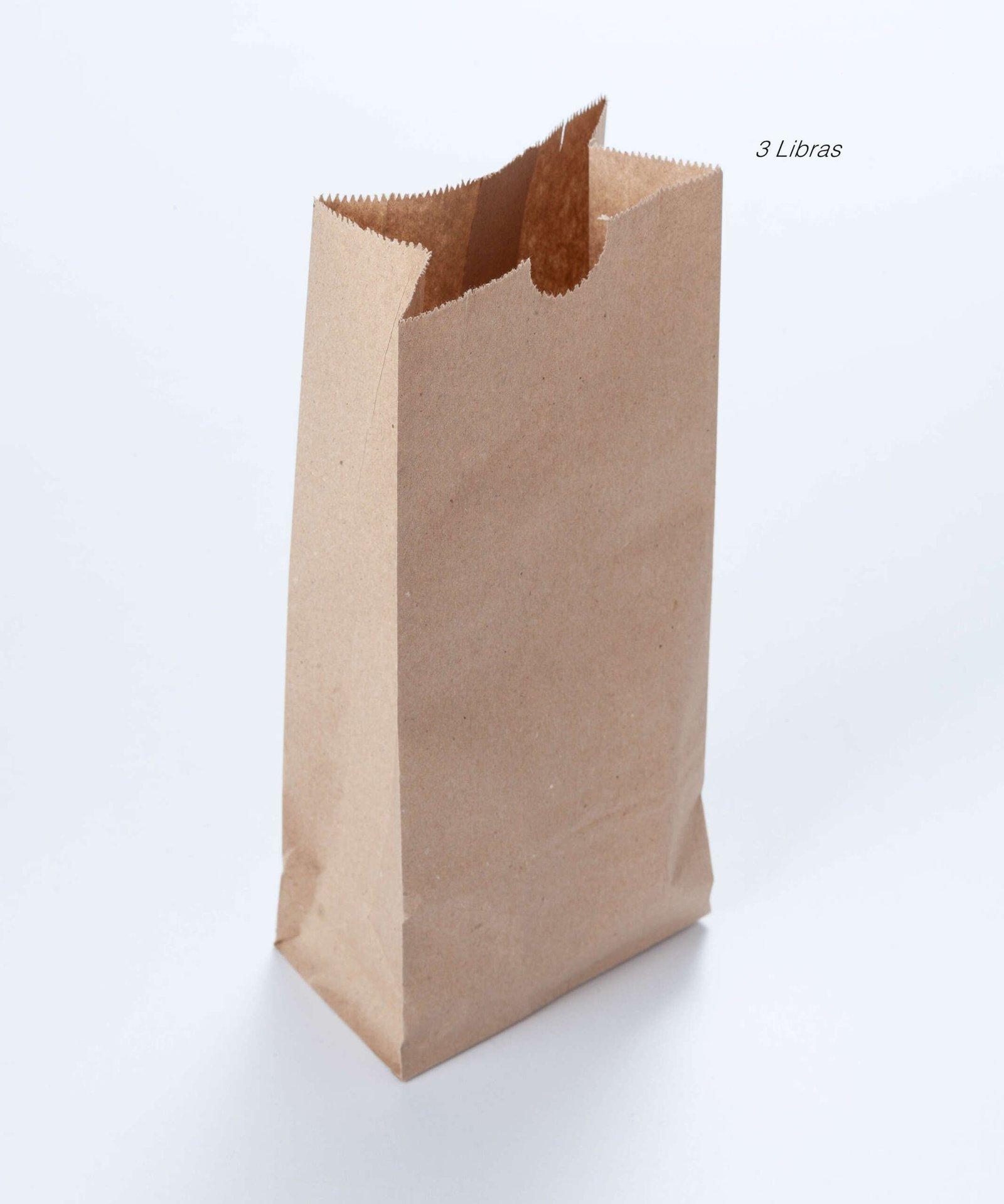 Bolsa de papel kraft nacional 3 libras