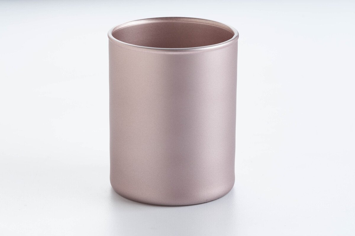 velon MATICES ORO ROSA Envase de vidrio tipo velón (Matices 8x10cm)