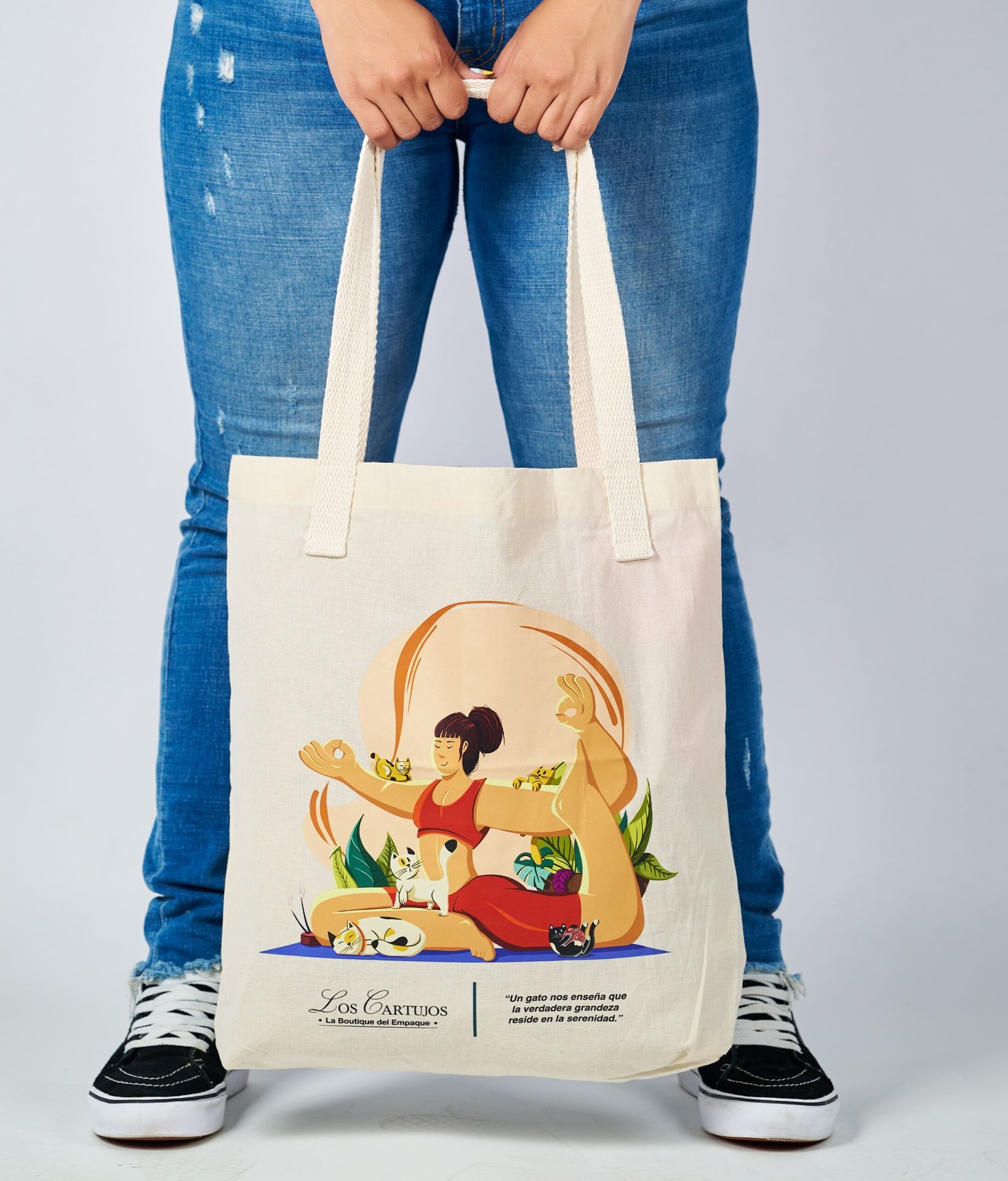 Tote bag yoga 45x43 cm Tote bag yoga 45x43 cm