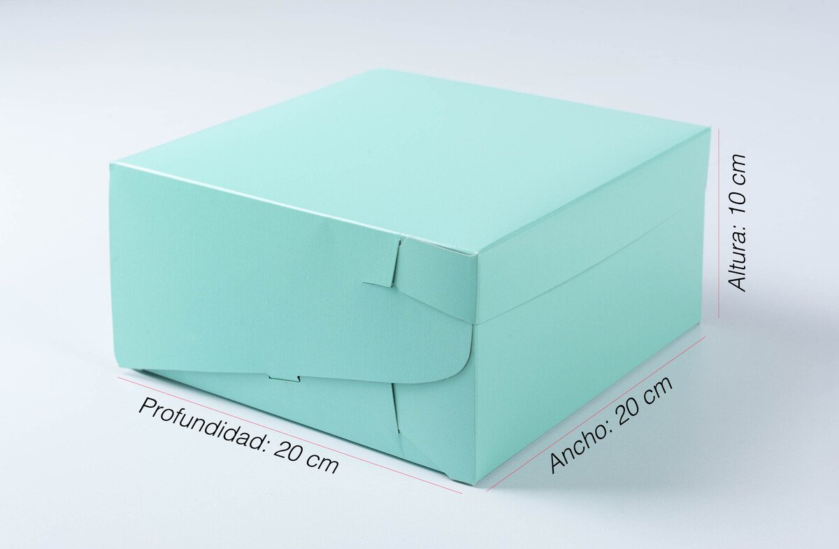 caja 20x20x10 Caja de cartón - 20x20x10cm- AGUA MARIA