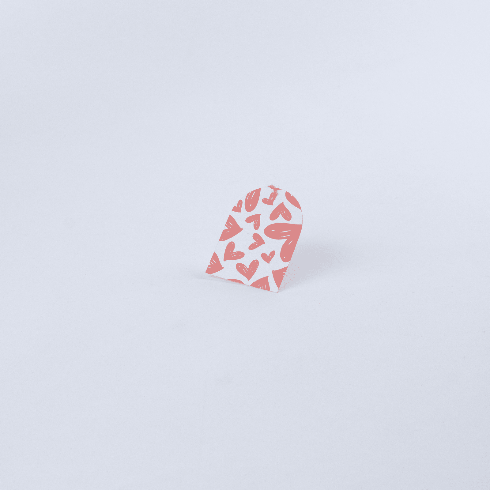 Tarjeta 7,5x6cm (Corazón color pastel) 2 tarjeta