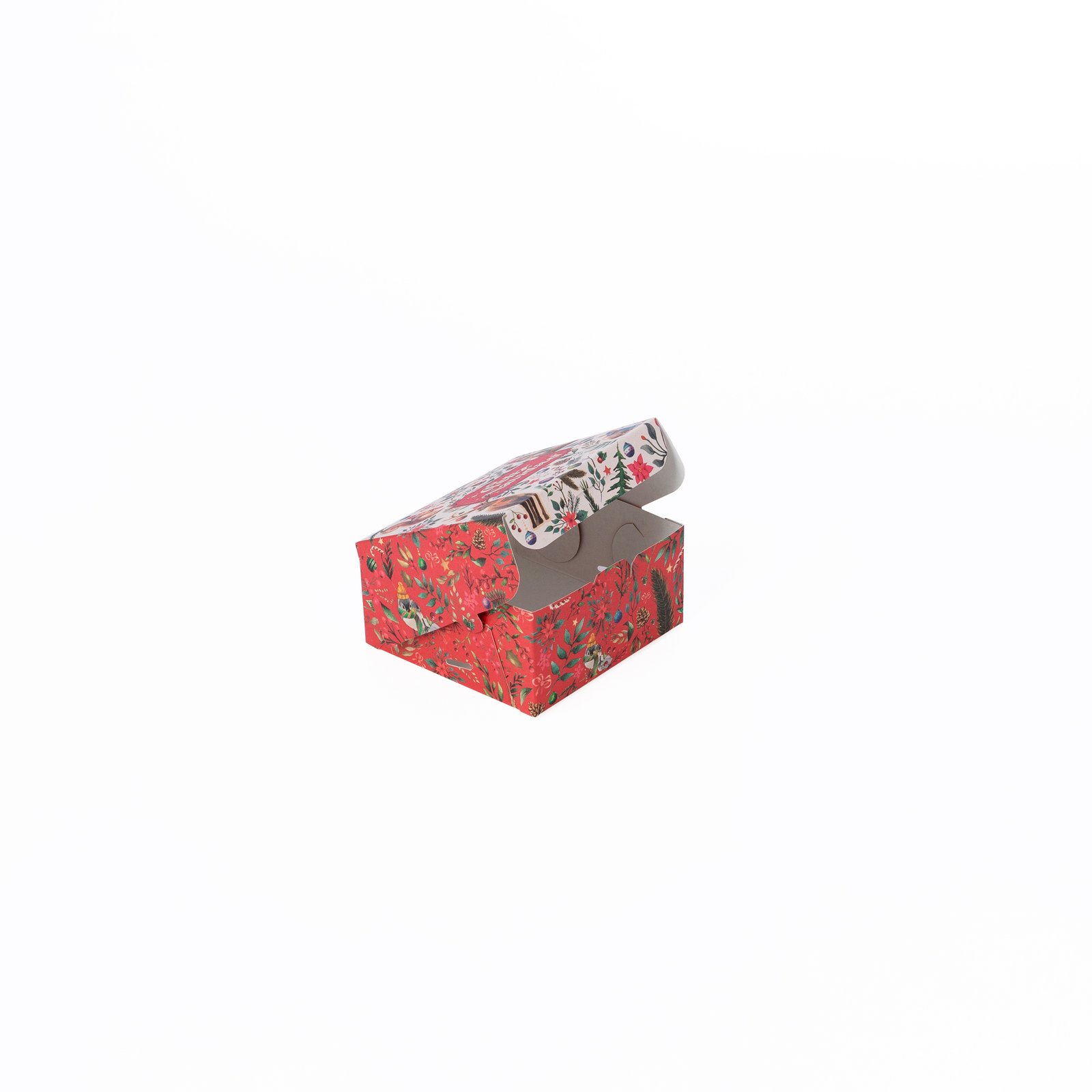 Caja de cartón - 10x10x5cm (Navidad Bosque) Caja de cartón - 10x10x5cm (Navidad Bosque)
