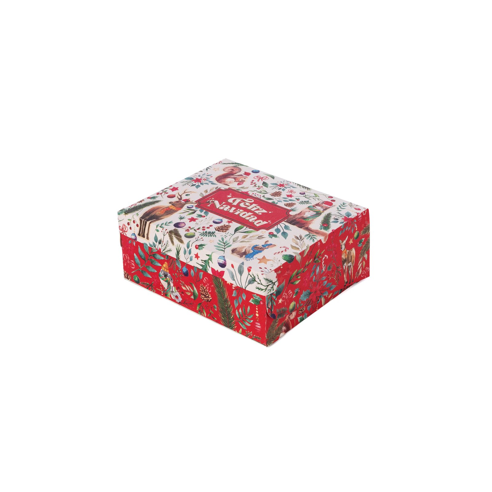 Caja de cartón - 19x16x8cm (Navidad Bosque) Caja de cartón - 19x16x8cm (Navidad Bosque)