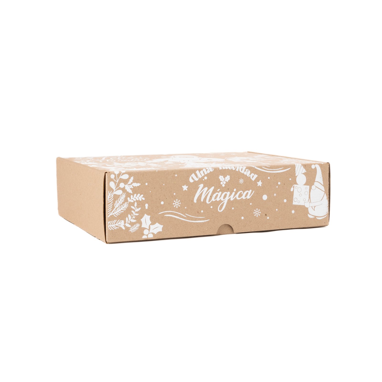 Caja rigida carton corrugado feliz navidad 32x25x9-2 Caja rigida carton corrugado feliz navidad 32x25x9