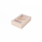 caja de carton con ventana base y tapa 22,5x15,5 cm navidad dorada_2
