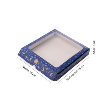 Caja de cartón con ventana de acetato