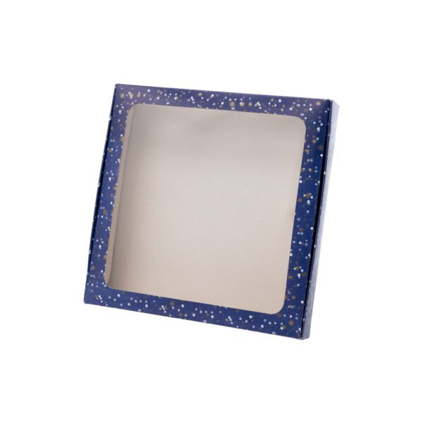 Caja de cartón con ventana de acetato (Impresa estrellas)