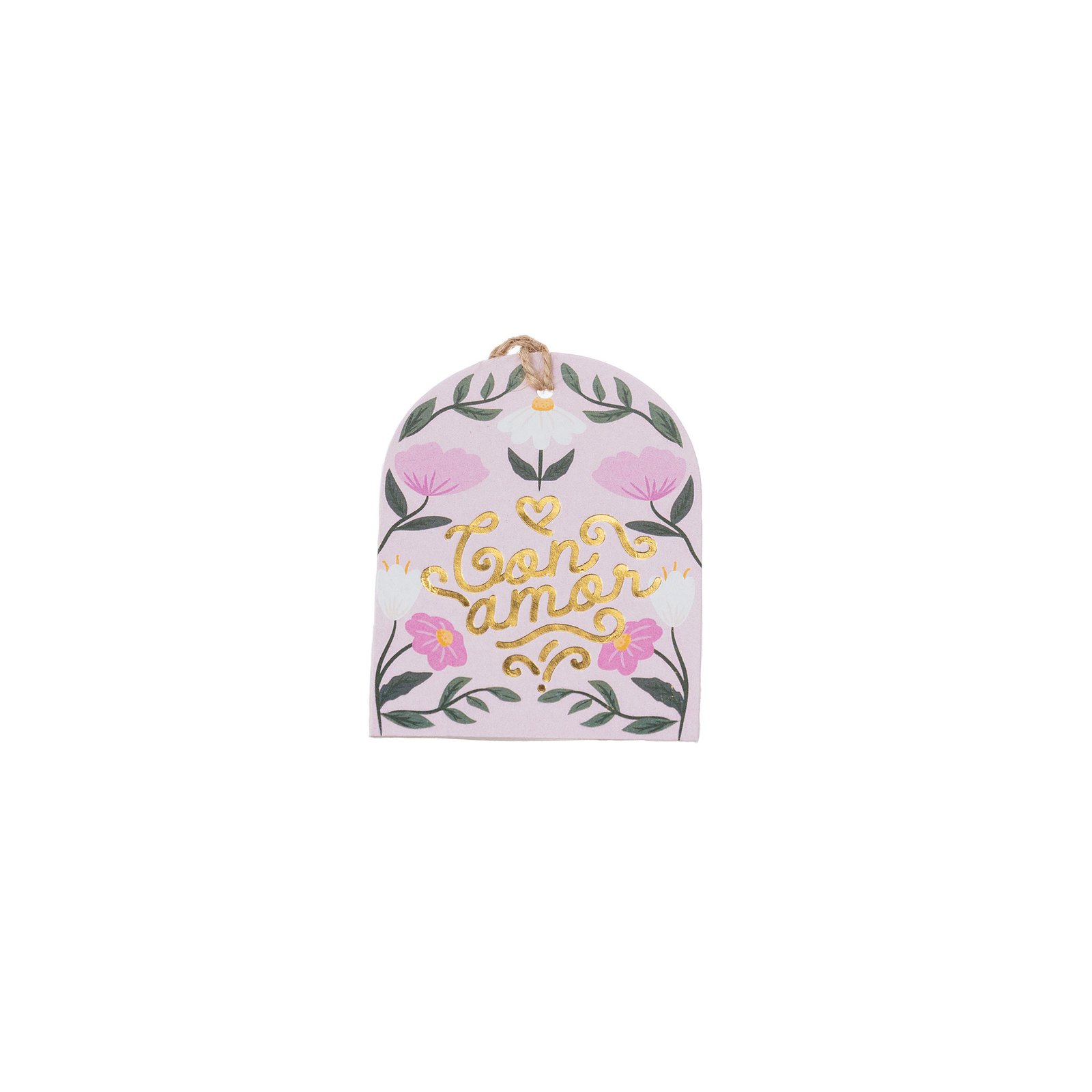 Tarjeta decorativa con cinta 8x6cm (Con amor)_2 Tarjeta de regalo Metalizada7x6 (con amor)