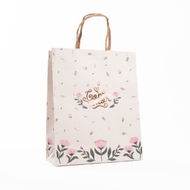 Bolsa de papel tipo Boutique Impresa #3 (Con Amor)