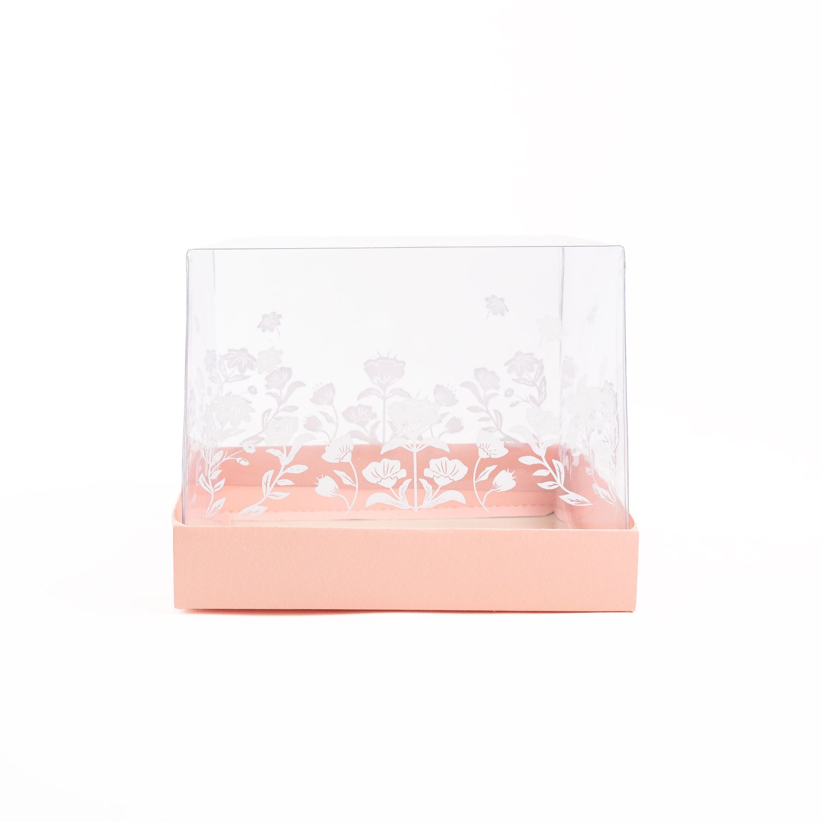 Caja con tapa de acetato (mucho amor) base Rosado