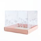 Caja con tapa de acetato (mucho amor) base Rosado