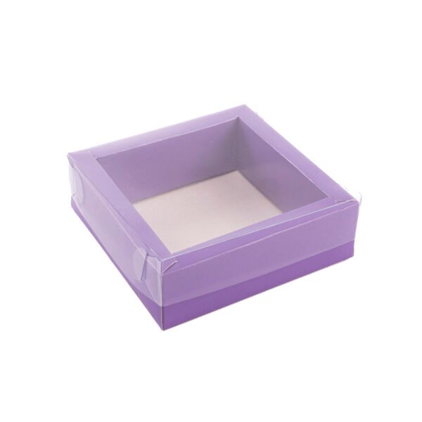 Caja doble pared con tapa de acetato 10X10X4cm (PROMOCION)