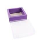 Caja doble pared con tapa de acetato 10X10X4cm (PROMOCION)