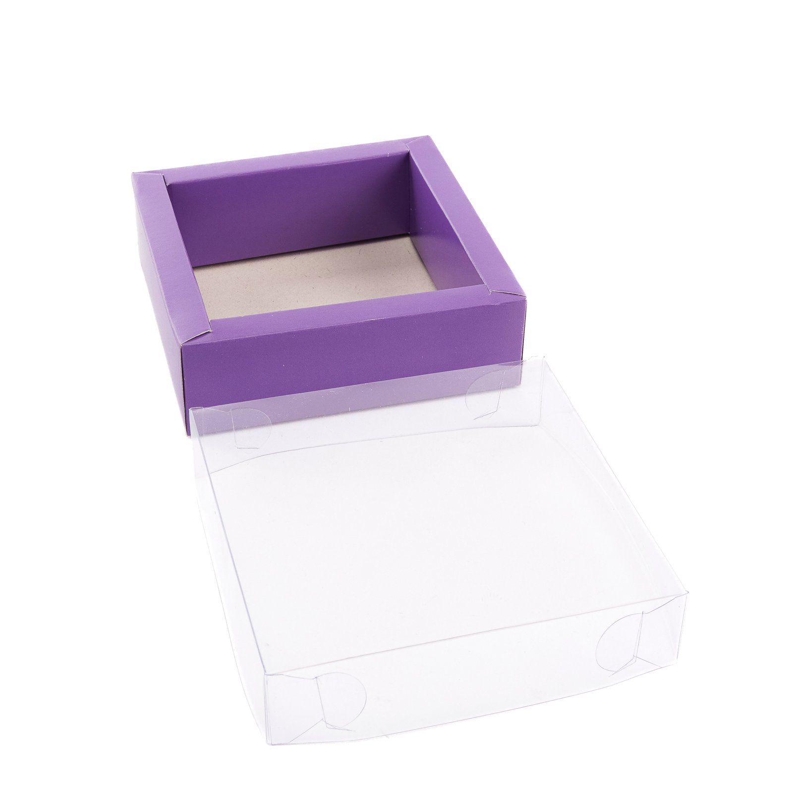 DSC06327 Caja doble pared con tapa de acetato 10X10X4cm (PROMOCION)