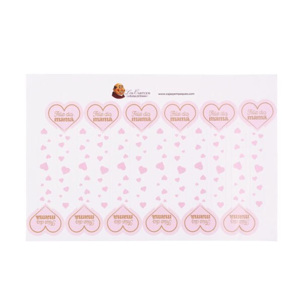 Sticker para sellado feliz día Mamá x 12 unidades