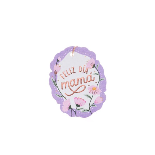 Tarjeta de regalo Metalizada paquete x 12und (Feliz día Mamá)