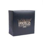 Caja Feliz dia metalizado dorado_20X20X10 Caja de cartón Negro con Estampado metalizado dorado (FELIZ DIA)