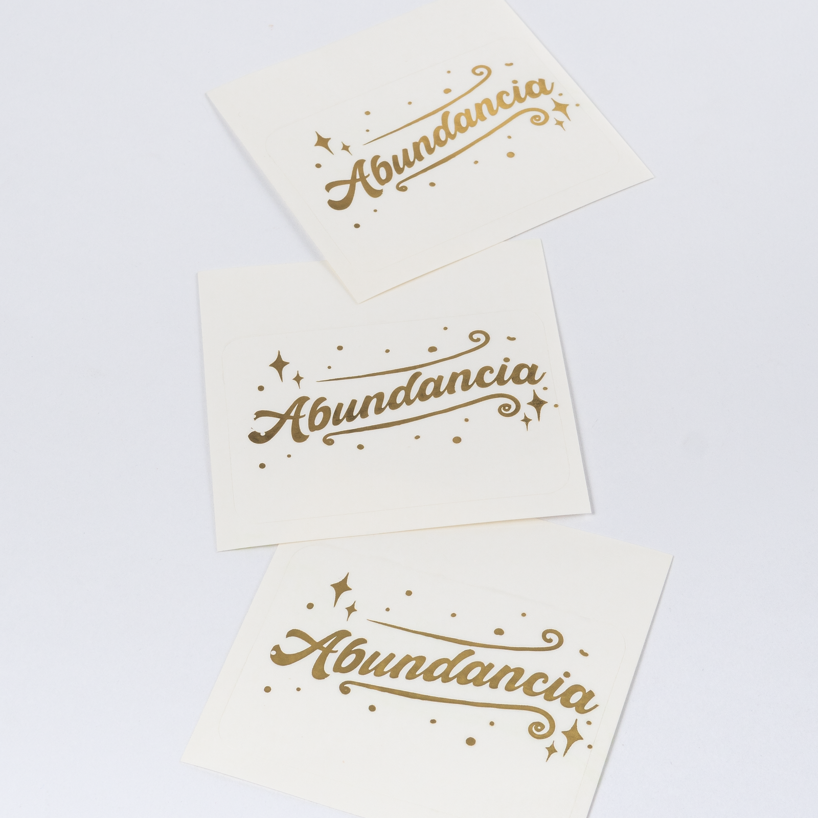 STICKER ABUNDANCIA VINILO (1) Sticker premium Metalizado (Abundancia)
