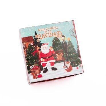 Caja de cartón 10X10X5cm (Papa noel Eco)