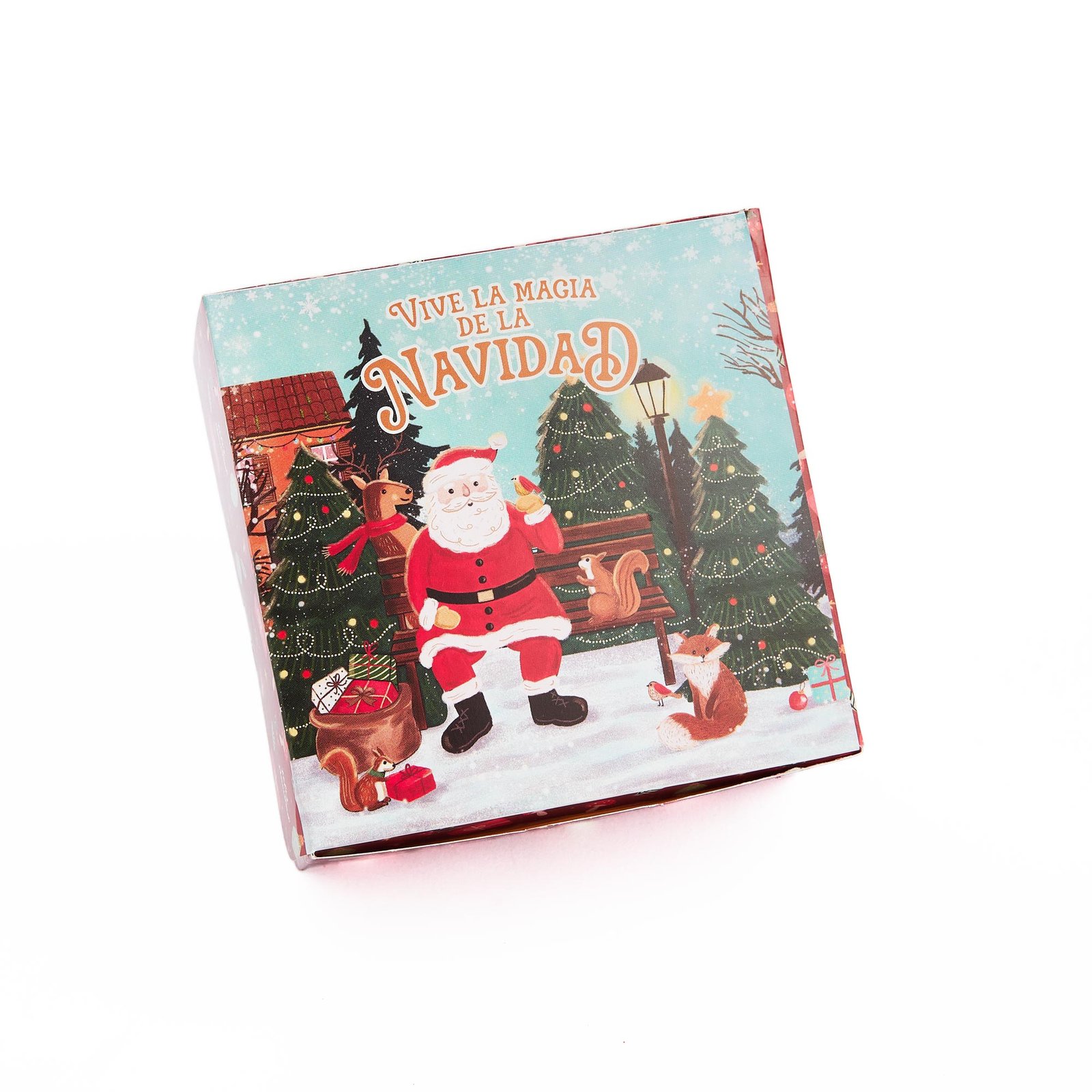Caja de cartón 10X10X5cm (Papa noel Eco)