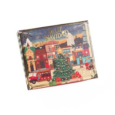 Caja de cartón - 19x16x8cm (Navidad tradicional)