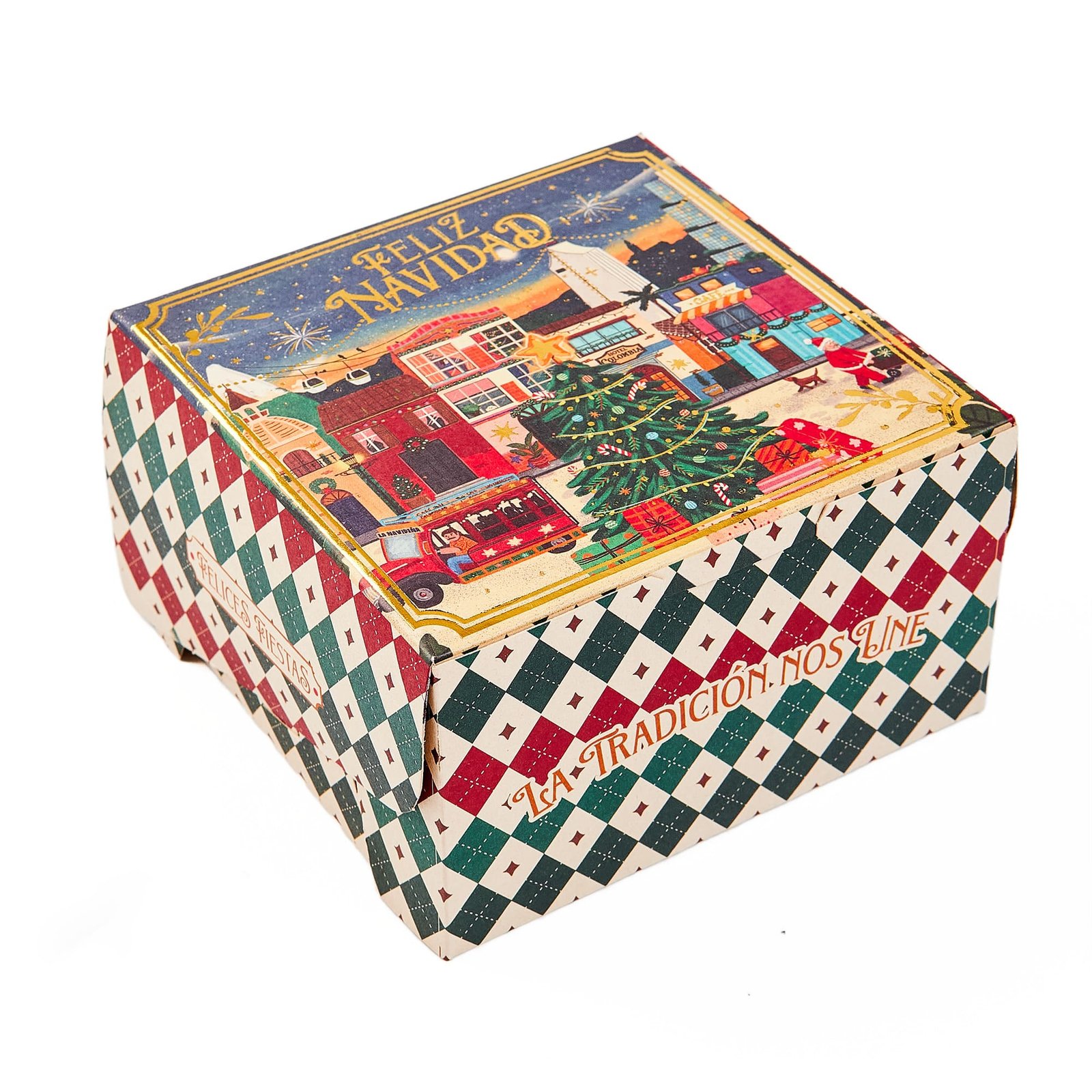 Navidad tradicional 14x14x8