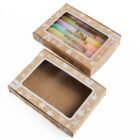 Caja para vela con ventana de acetato 12,5x17,5x3cm (Navidad Kraft)