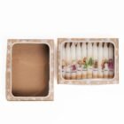 Caja de cartón con ventana de acetato 17,5x13,5x3cm (Navidad Kraft)