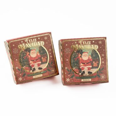 Caja de cartón 10x10x5cm (Esfera Navidad)