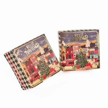 Caja de cartón 10X10X5cm (Navidad tradicional)