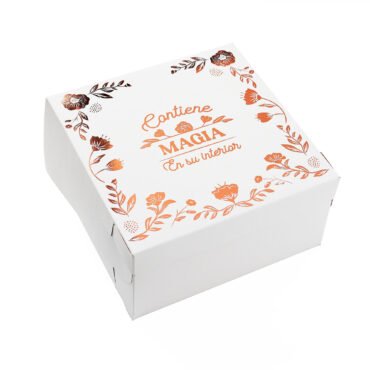 Caja de cartón 20x20x10cm (METALIZADA MAGIA)