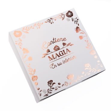 Caja de cartón 25X25X10cm (METALIZADA MAGIA)