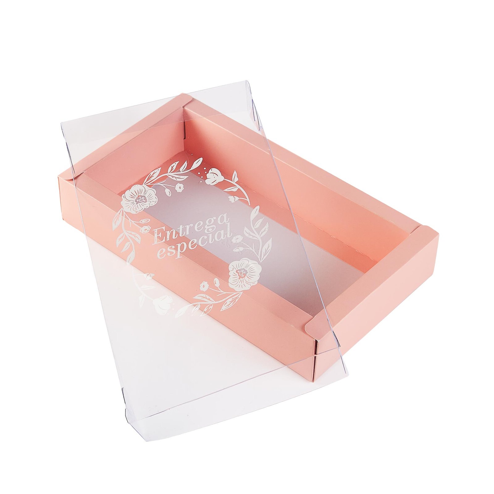 Caja doble pared con tapa de acetato 20X10X4cm (ENTREGA ESPECIAL)