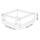 Ilustracion de Lineas Cajas Medidas Tapa Acetato 10X10X4 Caja doble pared con tapa de acetato 10X10X4cm