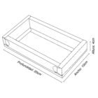 Ilustracion de Lineas Cajas Medidas Tapa Acetato 20X10X4 Caja doble pared con tapa de acetato 20X10X4cm